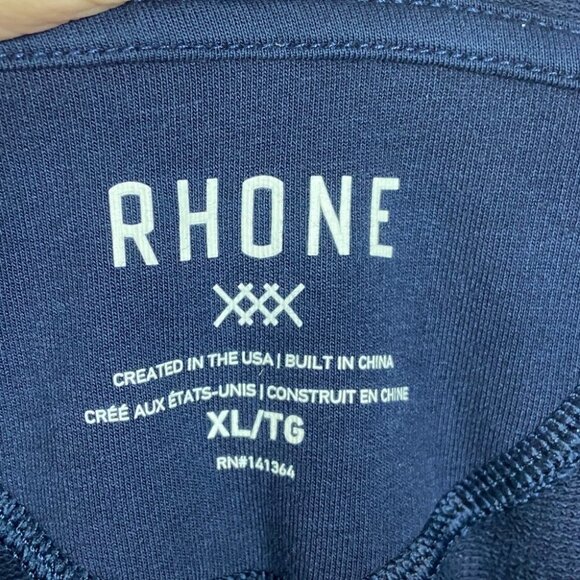 NEW Rhone Bolina Henley Hoodie Blue Size XLarge 2021 Lightweight Hooded Hood XL - Picture 4 of 12